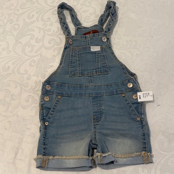 🌟3/$15🌟 7 For All Mankind Overalls. Size 24mo - Picture 1 of 7